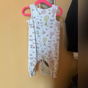 Adorable White Baby Romper with Balloon Print